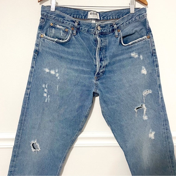 AGOLDE • jamie high rise classic jeans in lowdown sz 32 - Picture 7 of 11